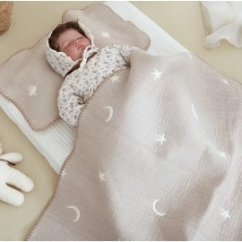 New Autumn Baby Blanket Infant Bear Moon Star Pillow Towel