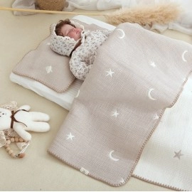 New Autumn Baby Blanket Infant Bear Moon Star Pillow Towel