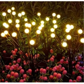 1pc 6/8/10 Leds Solar LED Light Wind Flow Outdoor Garden Sunlight Power Landscape Lights Firefly Garden Lights Lawn Garden Decor